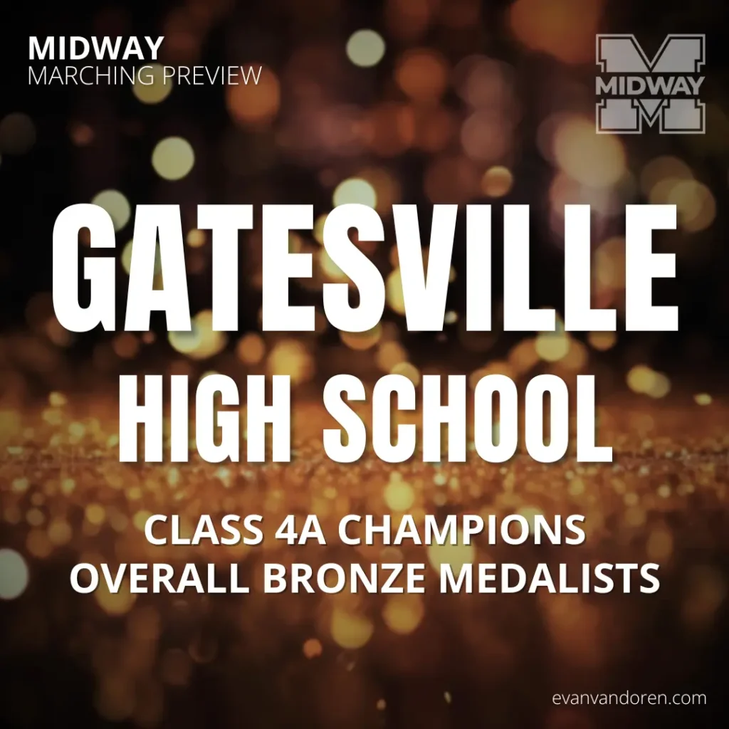 Gatesville HS Band Evan VanDoren Marching Band Shows Music Composer Arranger US Bands Bands of America