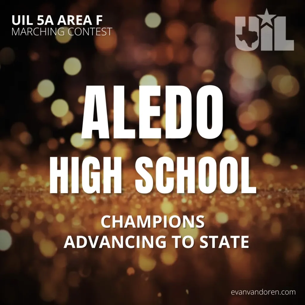 Aledo HS Band Evan VanDoren Marching Band Shows Music Composer Arranger US Bands Bands of America