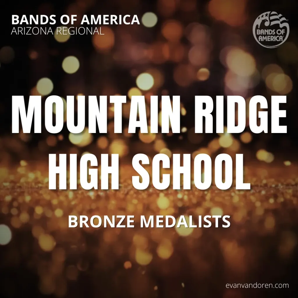 Mountain Ridge HS Band Evan VanDoren Marching Band Shows Music Composer Arranger US Bands Bands of America