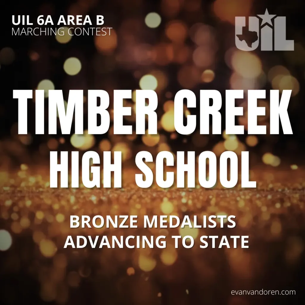 Timber Creek Band Evan VanDoren Marching Band Shows Music Composer Arranger US Bands Bands of America