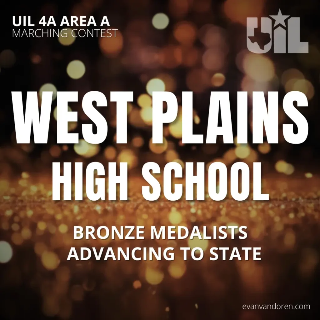 West Plains Band Evan VanDoren Marching Band Shows Music Composer Arranger US Bands Bands of America