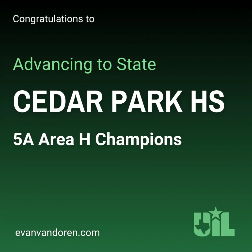 Cedar Park UIL Texas Evan VanDoren Music