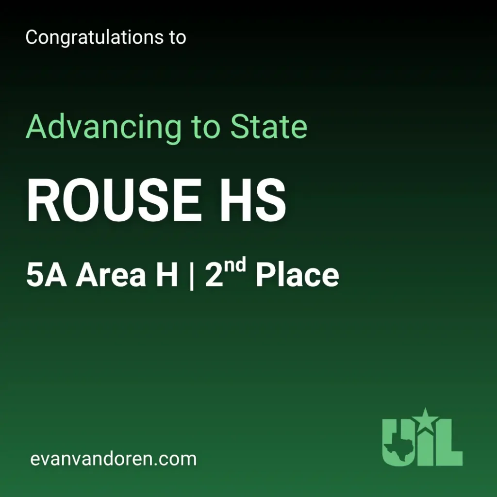Rouse UIL Texas Evan VanDoren Music