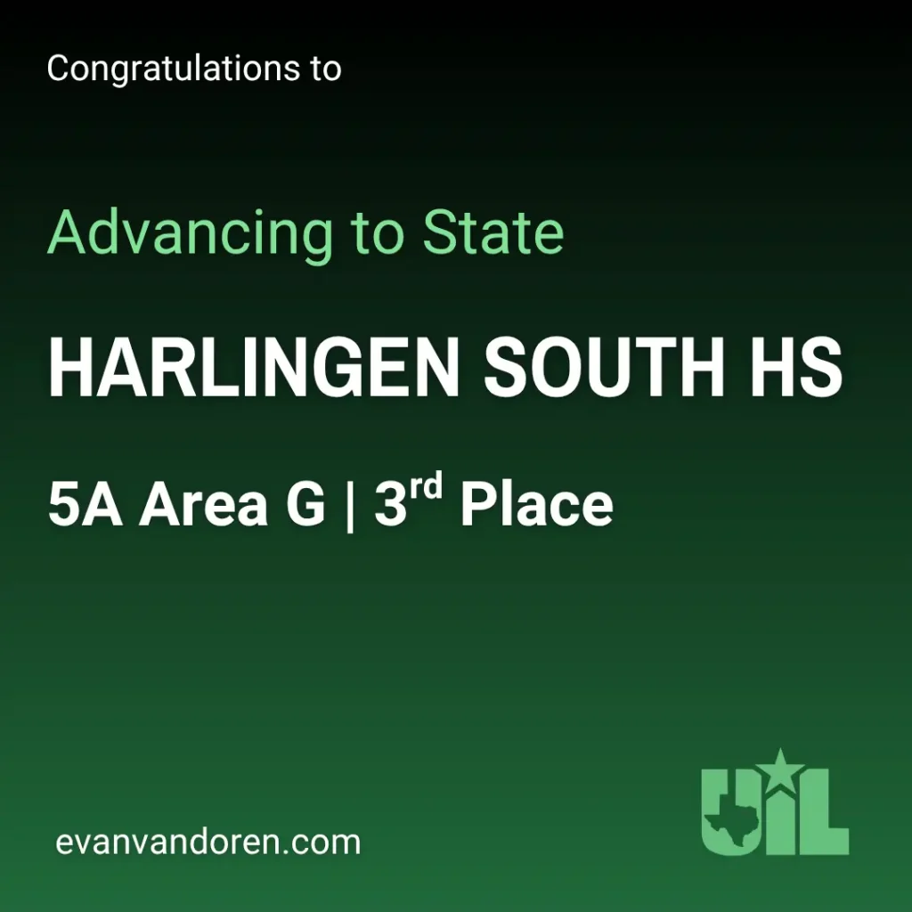 Harlingen South UIL Texas Evan VanDoren Music