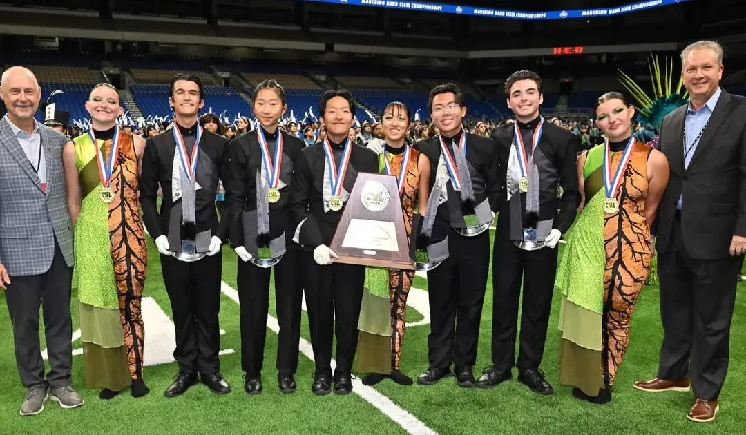 Cedar Park Gold, Rouse Silver, & Wakeland Bronze at UIL 5A State Marching Contest
